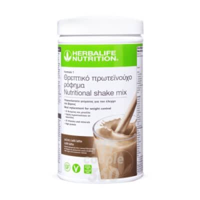 Θρεπτικό πρωτεϊνούχο ρόφημα Herbalife Formula 1 υγιεινό γεύμα Café Latte 550g